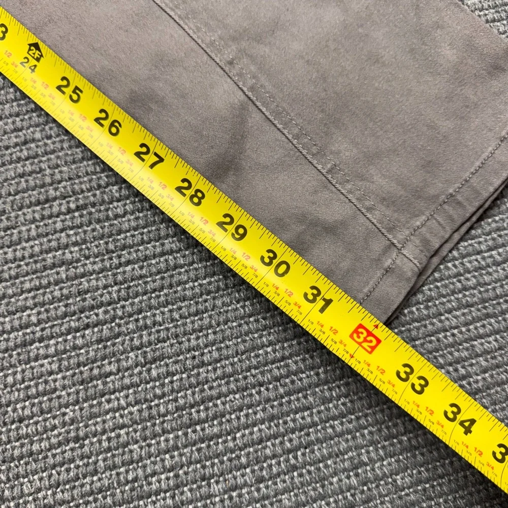 Fashion Nova Men Grey Cargo Pants Slim Tapered Multi Pocket Utility 34 Cotton